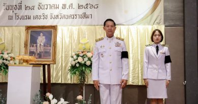พิธีรับพระราชทาน เครื่องราชอิสริยาภรณ์ชั้นสายสะพาย ประจำปี 2567 และชั้นต่ำกว่าสายสะพาย เหรียญจักพรรดิมาลา ประจำปี 2565-2567 เบื้องหน้าพระบรมฉายาลักษณ์พระบาทสมเด็จพระเจ้าอยู่หัว